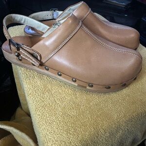 Tan Leather Mules & Clogs